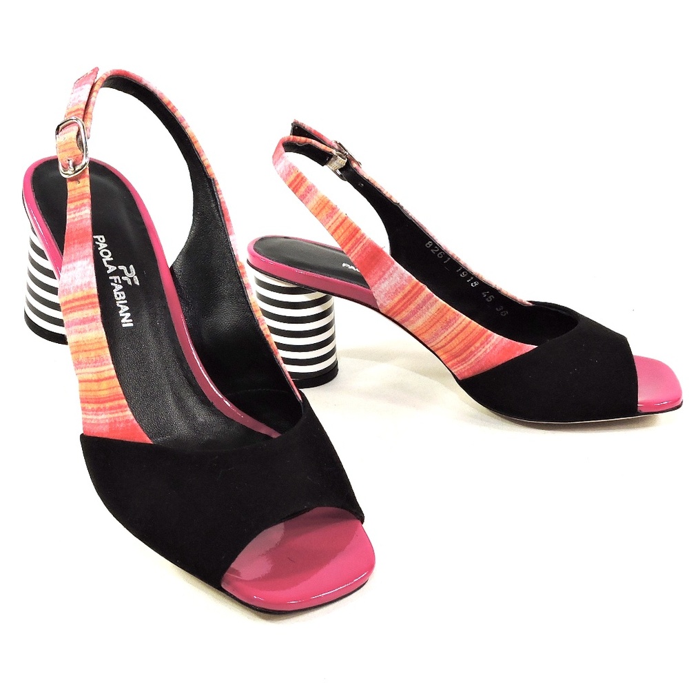 PAOLA FABIANI 🇮🇹 WOMEN'S SOFT SUEDE & FABRIC COMFORT FASHION SANDALS